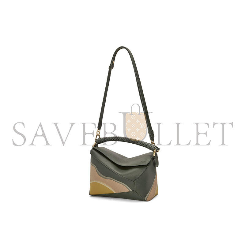 LOEWE SMALL PUZZLE EDGE LANDSCAPE BAG IN NAPPA CALFSKIN A510P60XB0-5686 (24*16.5*10.5cm)